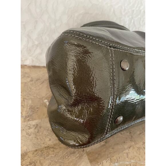 NWT COACH Mia Gunmetal Pleated Leather Carryall Shoulder Bag 13915 - Picture 7 of 10